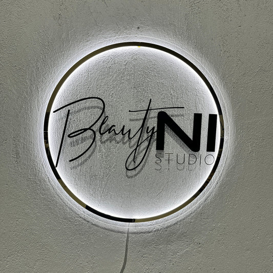 Business Neon Sign | Mirror Neon Sign |  Acrylic Custom Logo Decoration