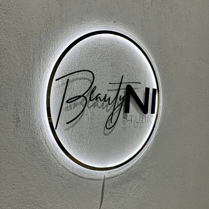 Business Neon Sign | Mirror Neon Sign |  Acrylic Custom Logo Decoration
