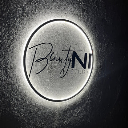 Business Neon Sign | Mirror Neon Sign |  Acrylic Custom Logo Decoration