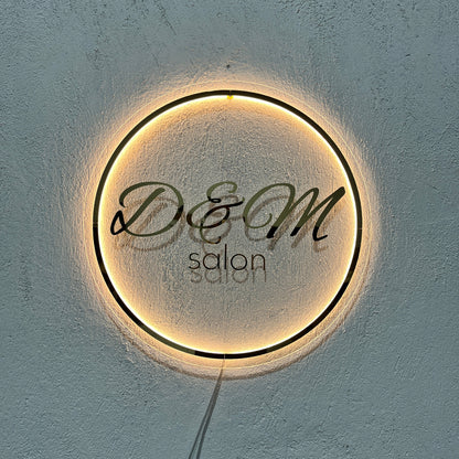 Business Neon Sign | Mirror Neon Sign |  Acrylic Custom Logo Decoration