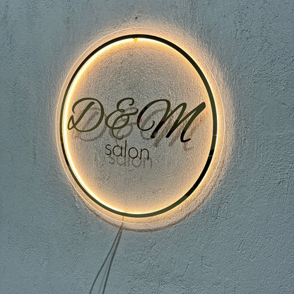 Business Neon Sign | Mirror Neon Sign |  Acrylic Custom Logo Decoration