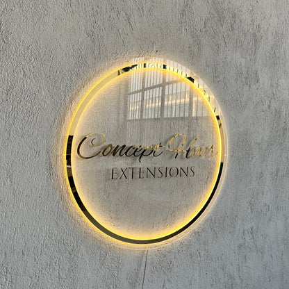 Business Neon Sign | Mirror Neon Sign |  Acrylic Custom Logo Decoration