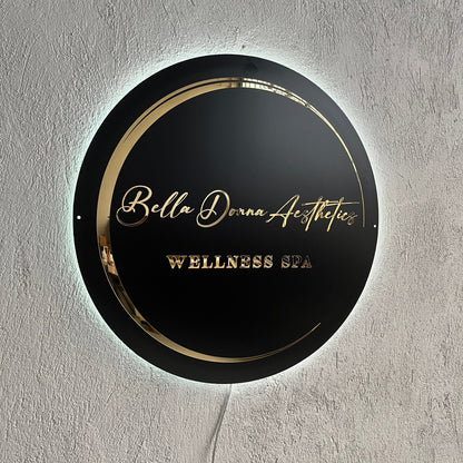 Business Neon Sign | Mirror Neon Sign |  Acrylic Custom Logo Decoration