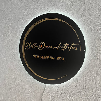 Business Neon Sign | Mirror Neon Sign |  Acrylic Custom Logo Decoration
