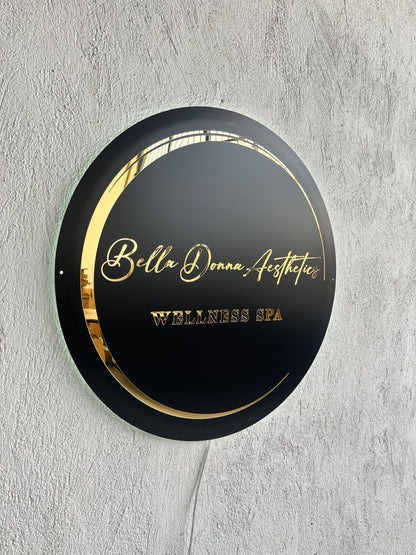 Business Neon Sign | Mirror Neon Sign |  Acrylic Custom Logo Decoration