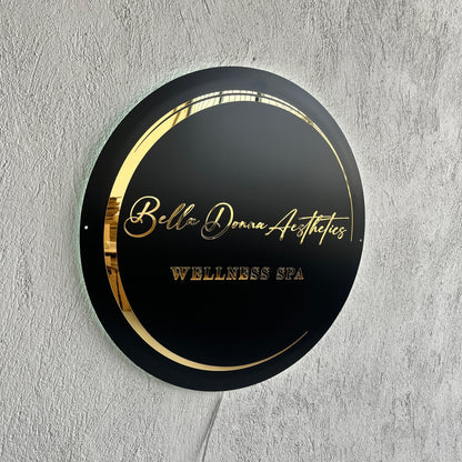 Business Neon Sign | Mirror Neon Sign |  Acrylic Custom Logo Decoration
