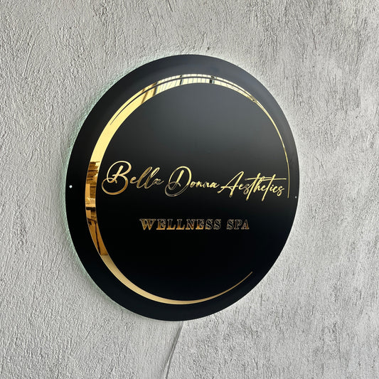 Business Neon Sign | Mirror Neon Sign |  Acrylic Custom Logo Decoration