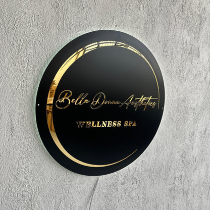 Business Neon Sign | Mirror Neon Sign |  Acrylic Custom Logo Decoration