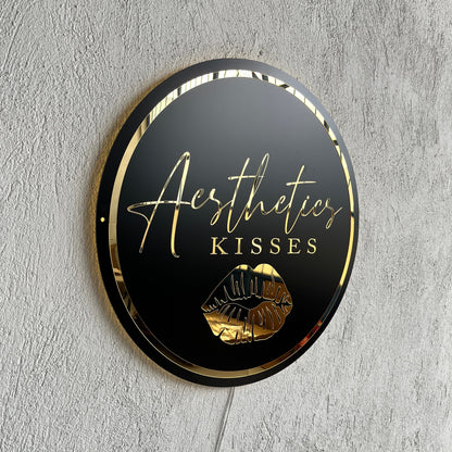 Business Neon Sign | Mirror Neon Sign |  Acrylic Custom Logo Decoration