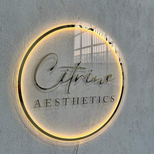 Business Neon Sign | Mirror Neon Sign |  Acrylic Custom Logo Decoration
