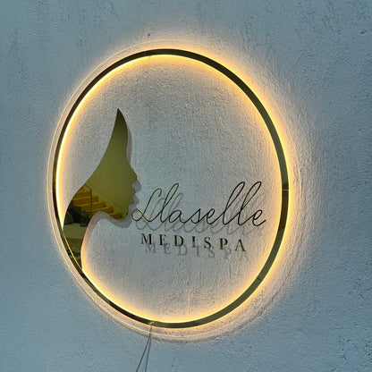 Business Neon Sign | Mirror Neon Sign |  Acrylic Custom Logo Decoration