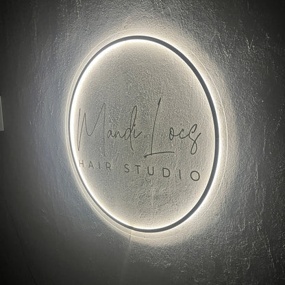 Business Neon Sign | Mirror Neon Sign |  Acrylic Custom Logo Decoration