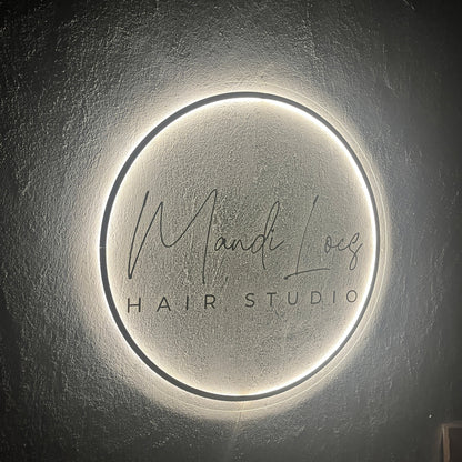 Business Neon Sign | Mirror Neon Sign |  Acrylic Custom Logo Decoration