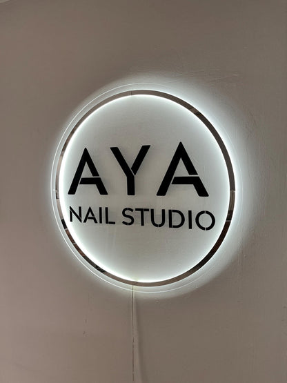 Custom Neon Sign For Business Decor | Acrylic Gold Mirror |