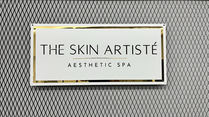 Rectangle Sign For Business Decor | White Background Mirror Sign