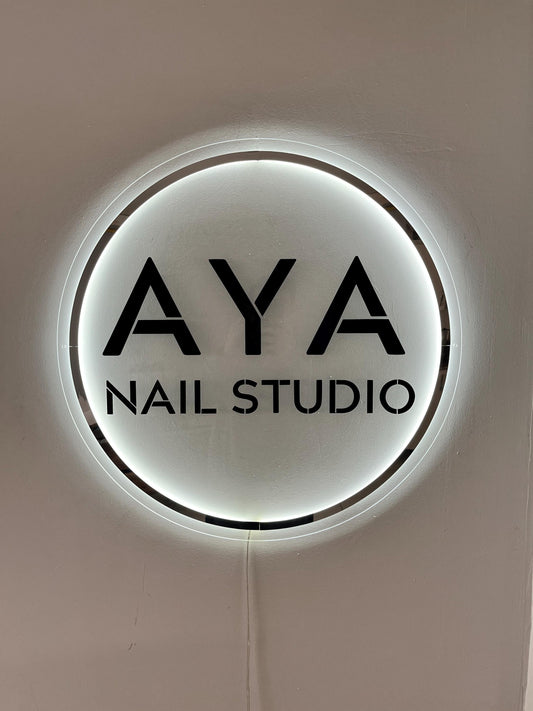 Custom Neon Sign For Business Decor | Acrylic Gold Mirror |