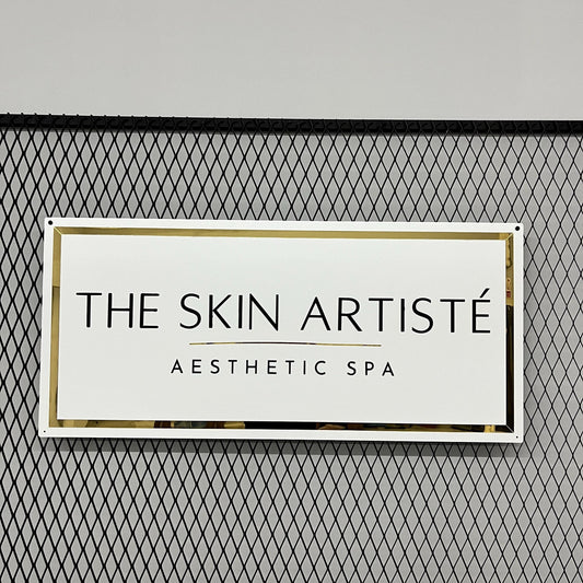 Rectangle Sign For Business Decor | White Background Mirror Sign