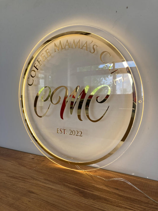 Custom Neon Sign For Business Decor | White Acrylic Sign