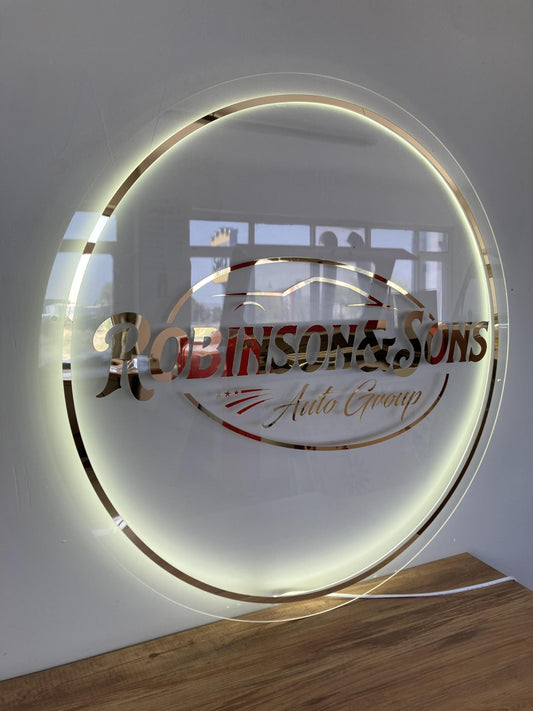 Custom 3D Business Logo Sign, Backlit Acrylic Sign, Personalized Business Name Sign, Salon Wall Decor, Office Sign, Storefront Sign