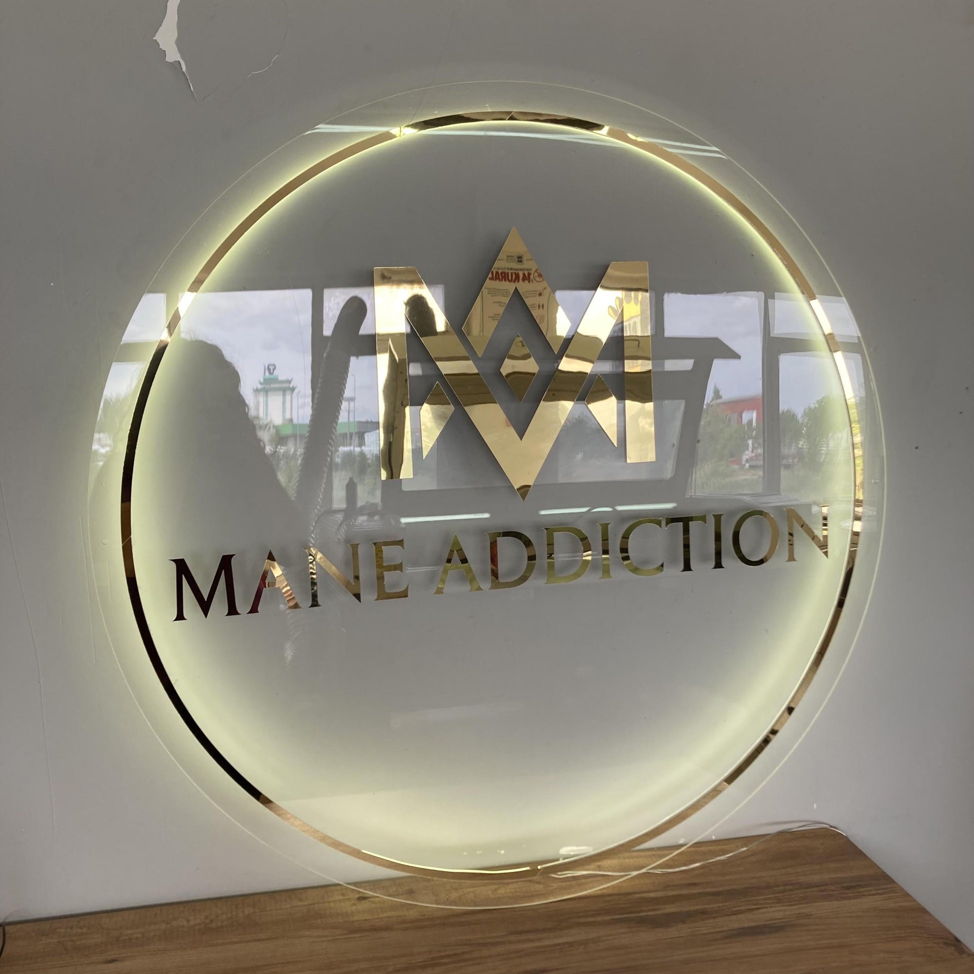 Custom 3D Business Logo Sign, Backlit Acrylic Sign, Personalized Business Name Sign, Salon Wall Decor, Office Sign, Storefront Sign