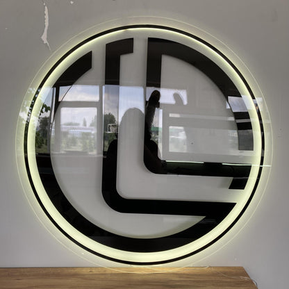 Custom 3D Business Logo Sign, Backlit Acrylic Sign, Personalized Business Name Sign, Salon Wall Decor, Office Sign, Storefront Sign