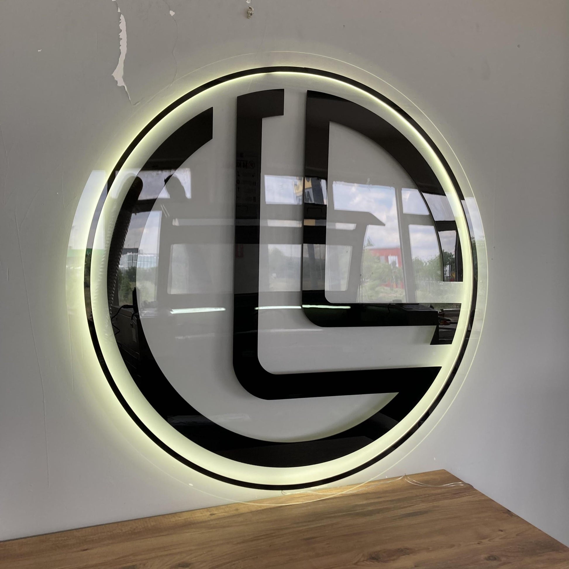 Custom Business Logo Sign, Backlit Acrylic Sign, Personalized Business Name Sign, Salon Wall Decor, Office Sign, Storefront Sign
