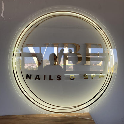 Custom Logo Sign, Business Custom 3D Backlit Acrylic Sign, Personalized Business Name Sign, Salon Wall Decor, Office Sign, Storefront Sign