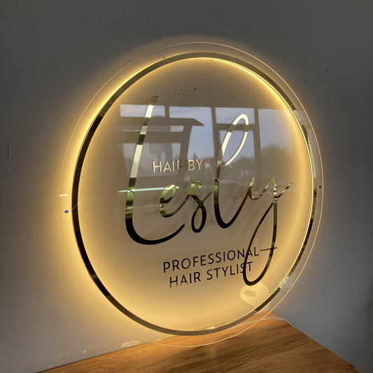 Custom Logo Sign, Business Custom 3D Backlit Acrylic Sign, Personalized Business Name Sign, Salon Wall Decor, Office Sign, Storefront Sign