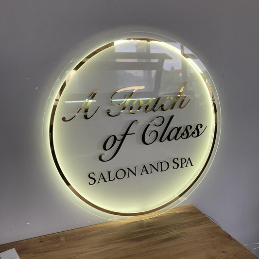Custom Logo Sign, Business Custom 3D Backlit Acrylic Sign, Personalized Business Name Sign, Salon Wall Decor, Office Sign, Storefront Sign