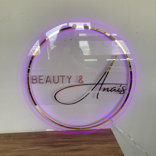 Custom Logo Sign, Business Custom 3D Backlit Acrylic Sign, Personalized Business Name Sign, Salon Wall Decor, Office Sign, Storefront Sign
