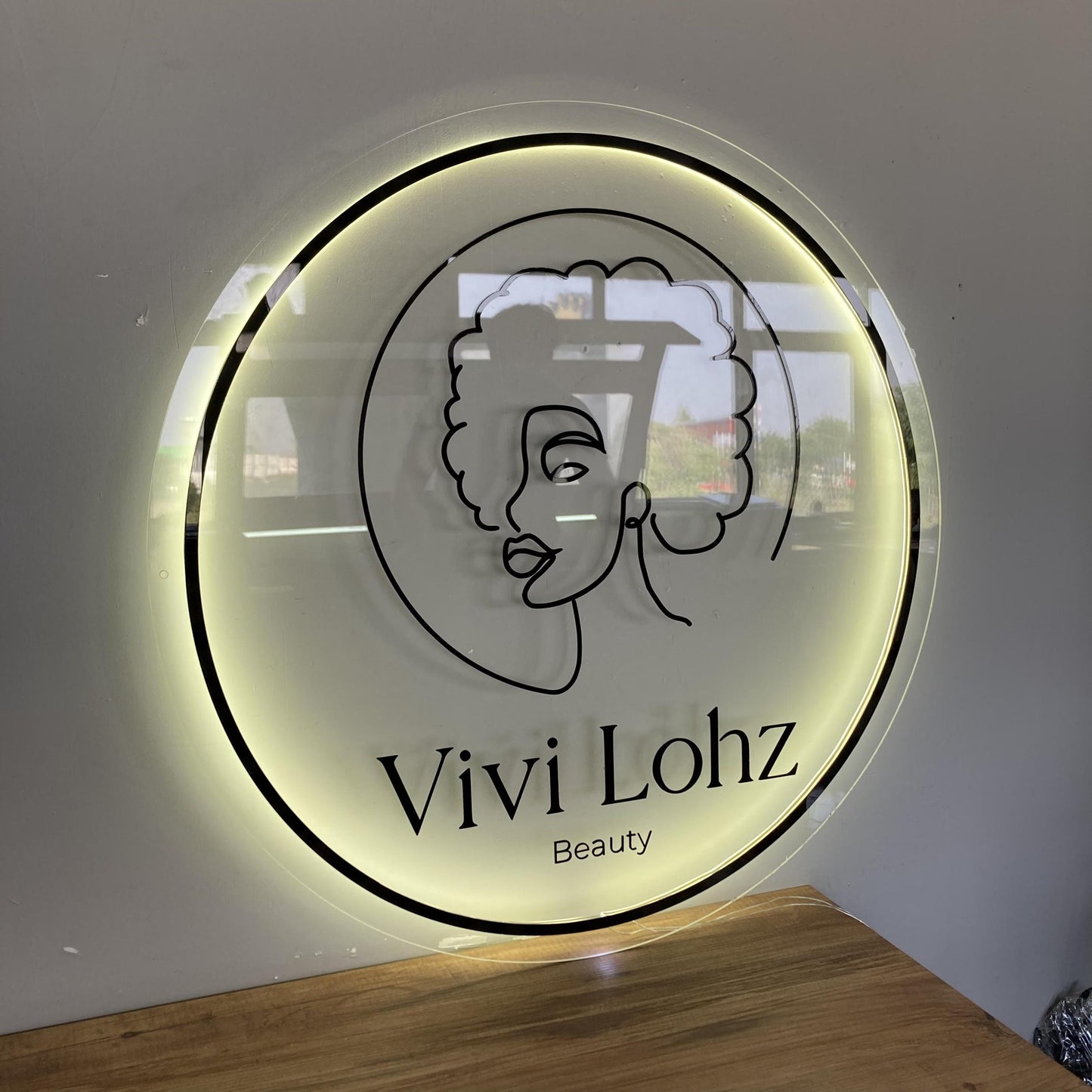 Custom Logo Sign, Business Custom 3D Backlit Acrylic Sign, Personalized Business Name Sign, Salon Wall Decor, Office Sign, Storefront Sign