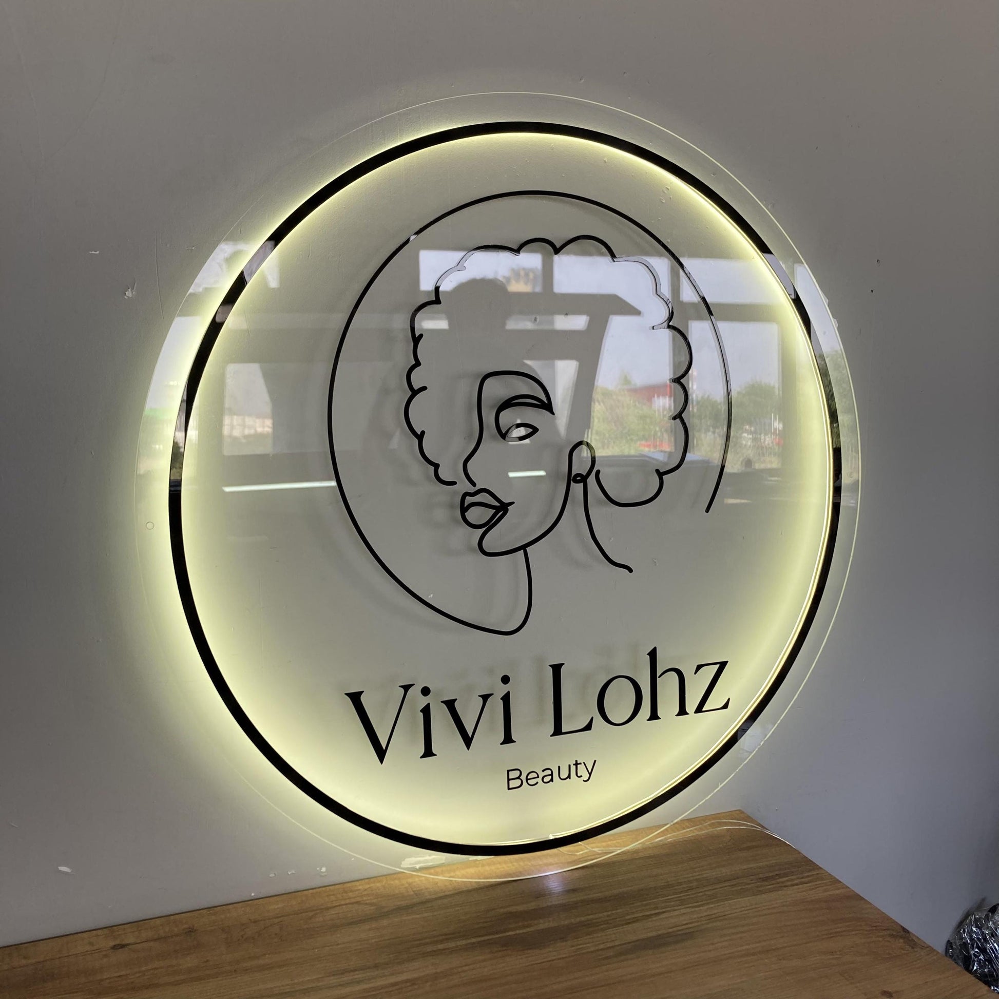 Custom Logo Sign, Business Custom 3D Backlit Acrylic Sign, Personalized Business Name Sign, Salon Wall Decor, Office Sign, Storefront Sign