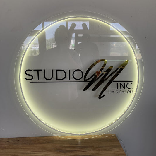Custom Logo Sign, Business Custom 3D Backlit Acrylic Sign, Personalized Business Name Sign, Salon Wall Decor, Office Sign, Storefront Sign