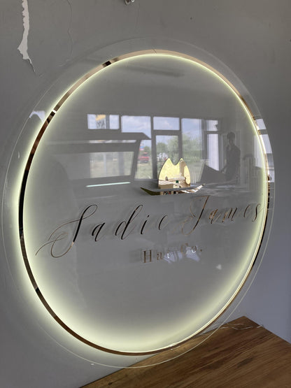 Custom Logo Sign, Business Custom 3D Backlit Acrylic Sign, Personalized Business Name Sign, Salon Wall Decor, Office Sign, Storefront Sign