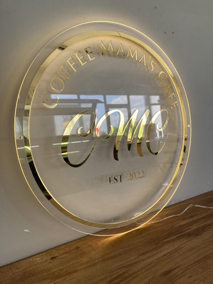 Custom Logo Sign, Business Custom 3D Backlit Acrylic Sign, Personalized Business Name Sign, Salon Wall Decor, Office Sign, Storefront Sign