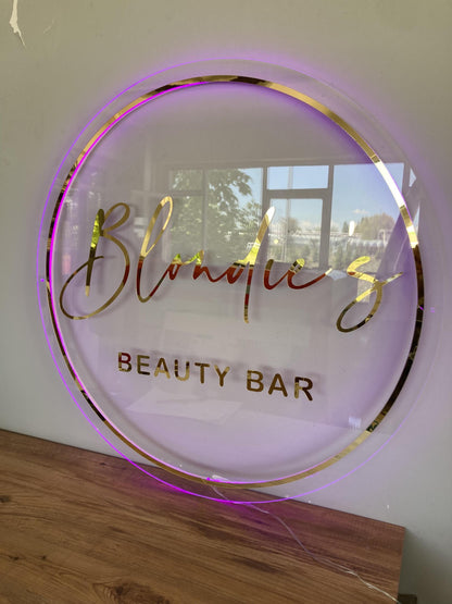 Custom Logo Sign, Business Custom 3D Backlit Acrylic Sign, Personalized Business Name Sign, Salon Wall Decor, Office Sign, Storefront Sign