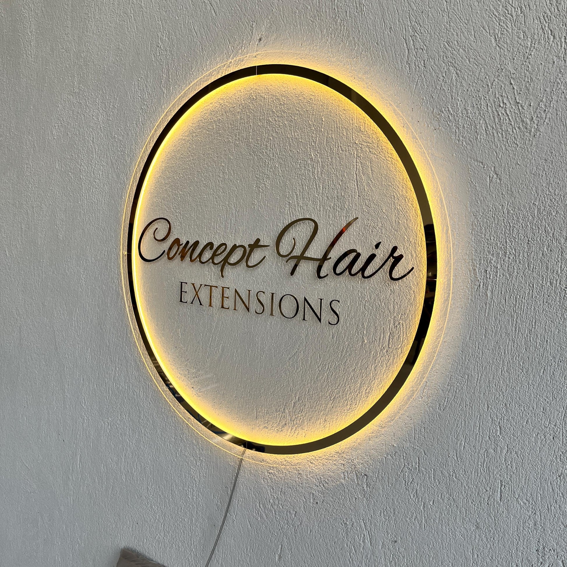 Custom 3D Business Logo Sign, Backlit Acrylic Sign, Personalized Business Name Sign, Salon Wall Decor, Office Sign, Storefront Sign