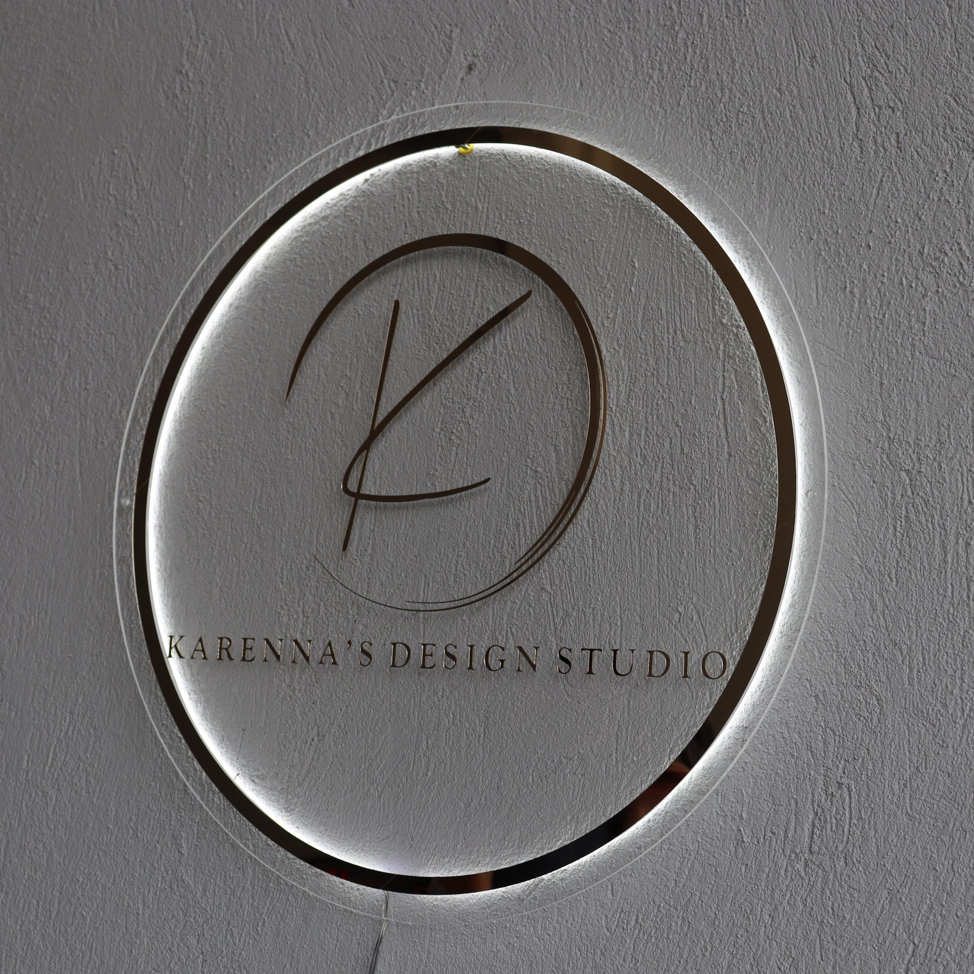 Gold Mirror Custom Sign Business Logo, Backlit Acrylic Sign, Personalized Business Name Sign, Salon Wall Decor, Office Sign, Storefront Sign