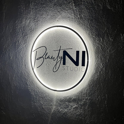Custom Neon Sign, Backlit Acrylic Sign, Personalized Business Name Sign, Salon Wall Decor, Office Sign, Storefront Sign