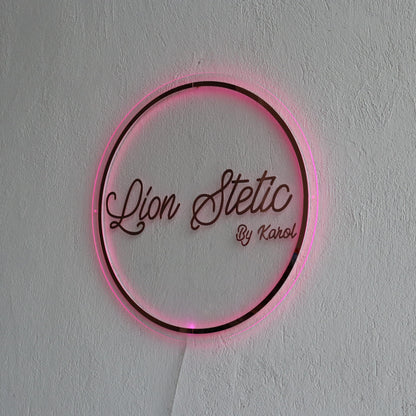 Rose Gold Mirror Custom Sign Business Logo, Backlit Acrylic Sign, Personalized Business Name Sign, Salon Wall Decor, Office Storefront Sign