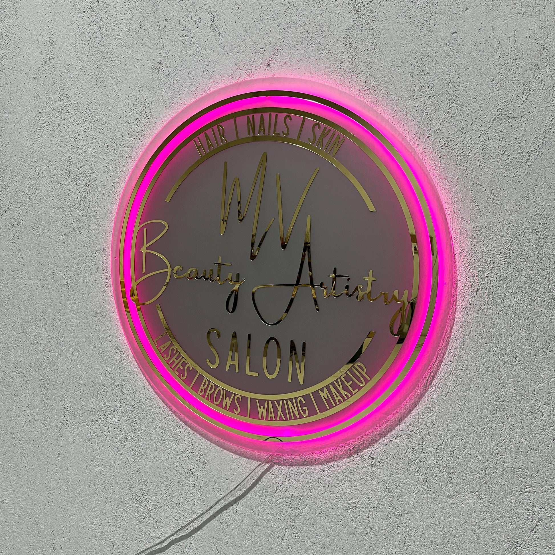 Frosted Custom Sign Business Logo, Backlit Acrylic Sign, Personalized Business Name Sign, Salon Wall Decor, Office Sign, Storefront Sign