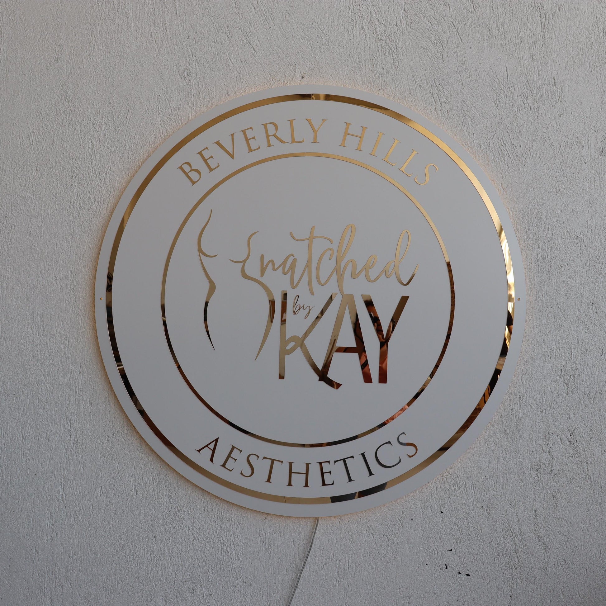White Custom 3D Neon Sign Business Logo, Backlit Acrylic Sign, Personalized Business Name Sign, Salon Wall Decor, Office Sign, Store Sign