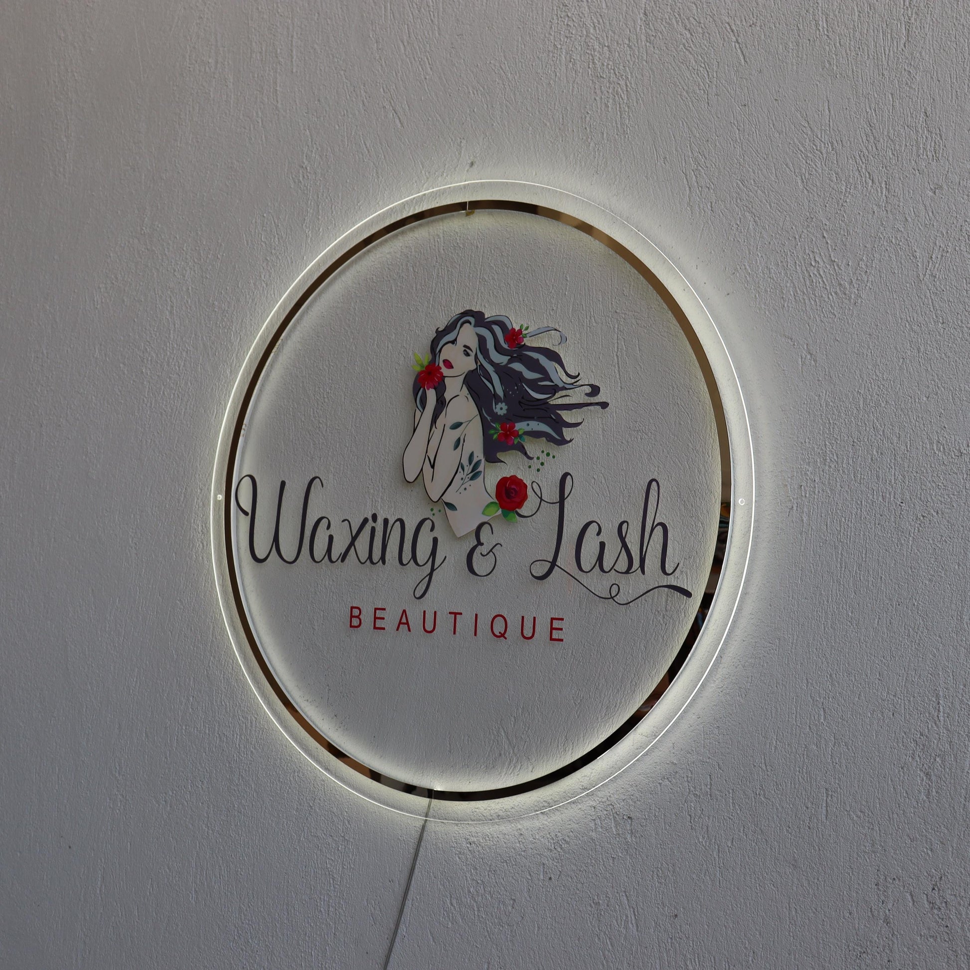Uv Print Custom Sign Business Logo, Backlit Acrylic Sign, Personalized Business Name Sign, Salon Wall Decor, Office Sign, Store Sign