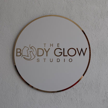 Business Mirror Logo Sign, Custom 3D Acrylic Sign, Modern Office Wall Decor, Personalized Company Logo, Reception Desk Sign