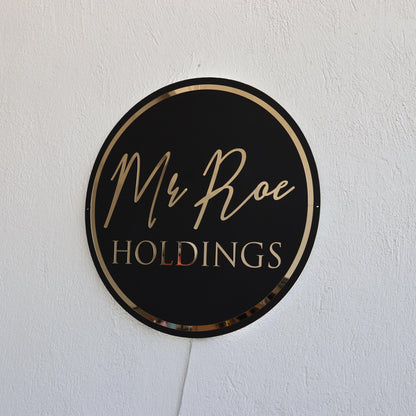 Custom Black Neon Business Logo Sign, Backlit Acrylic Sign, Personalized Business Name Sign, Salon Wall Decor, Office Sign, Storefront Sign