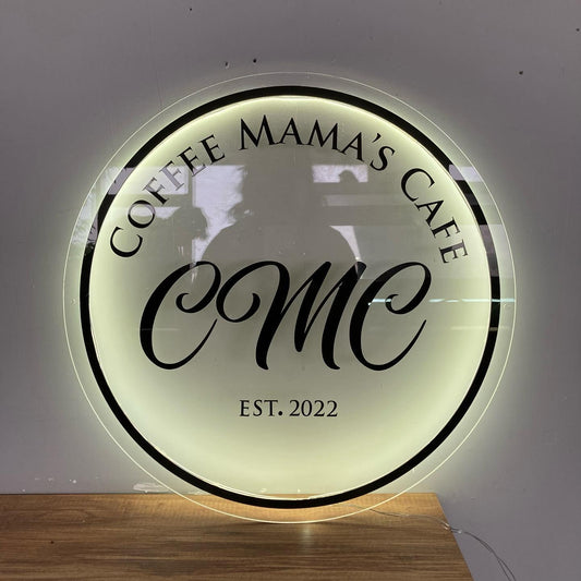 Custom 3D Business Logo Sign, Backlit Acrylic Sign, Personalized Business Name Sign, Salon Wall Decor, Office Sign, Storefront Sign
