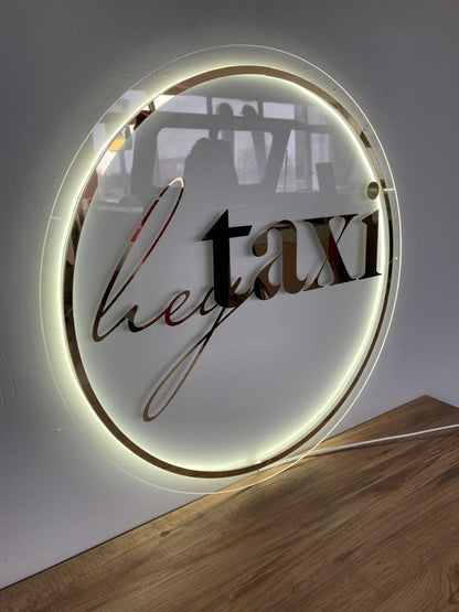 Custom 3D Business Logo Sign, Backlit Acrylic Sign, Personalized Business Name Sign, Salon Wall Decor, Office Sign, Storefront Sign