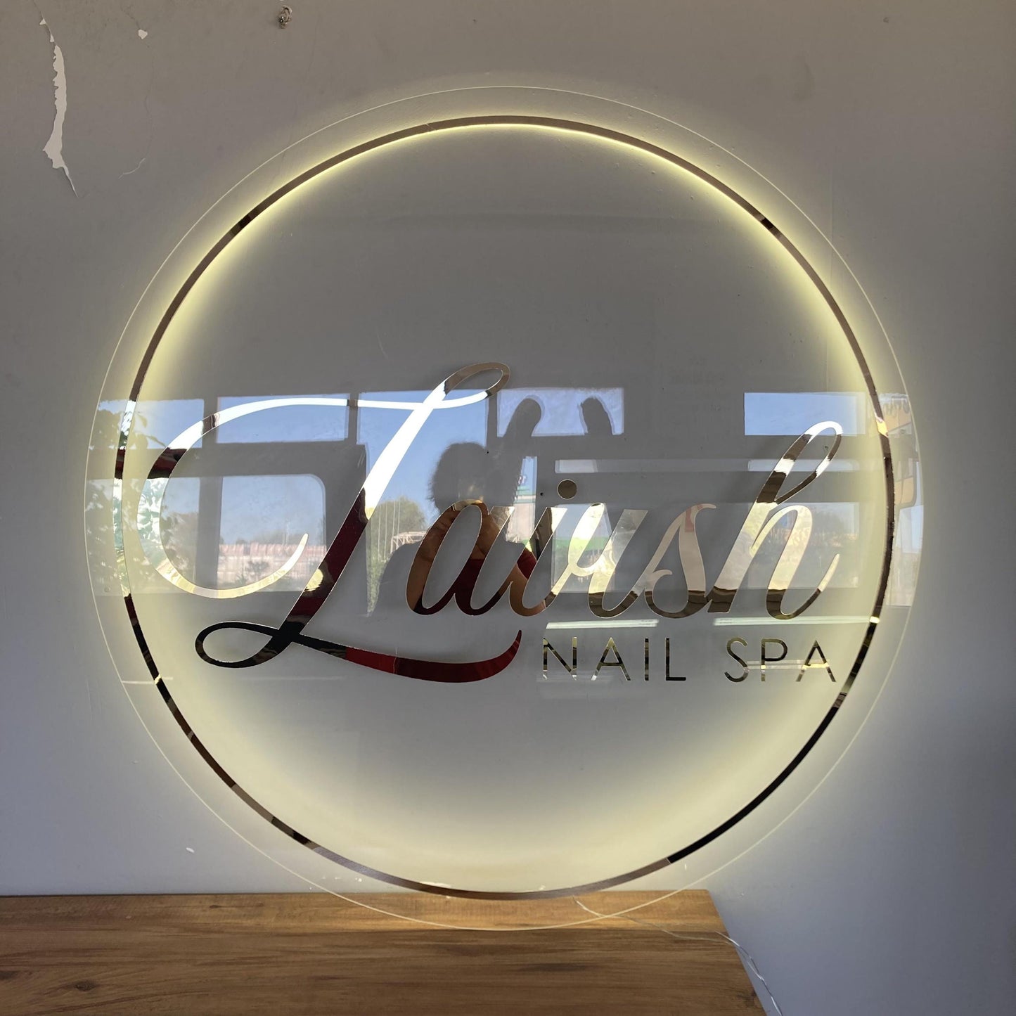 Custom 3D Business Logo Sign, Backlit Acrylic Sign, Personalized Business Name Sign, Salon Wall Decor, Office Sign, Storefront Sign