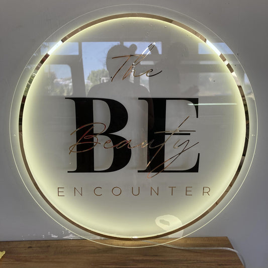 Custom 3D Business Logo Sign, Backlit Acrylic Sign, Personalized Business Name Sign, Salon Wall Decor, Office Sign, Storefront Sign