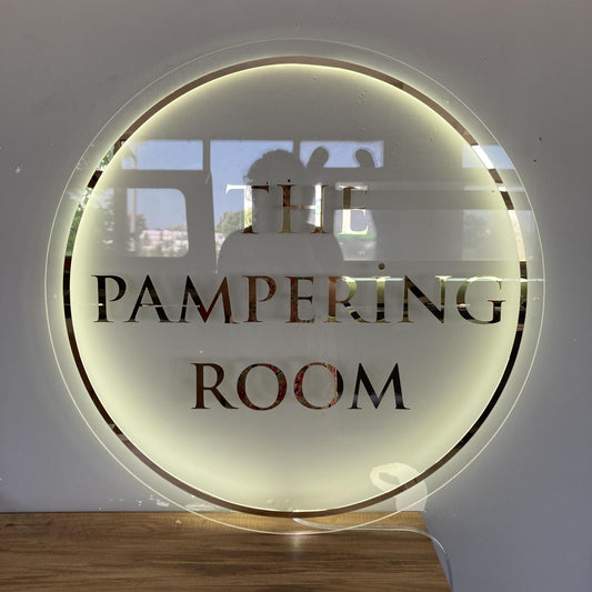Custom 3D Business Logo Sign, Backlit Acrylic Sign, Personalized Business Name Sign, Salon Wall Decor, Office Sign, Storefront Sign